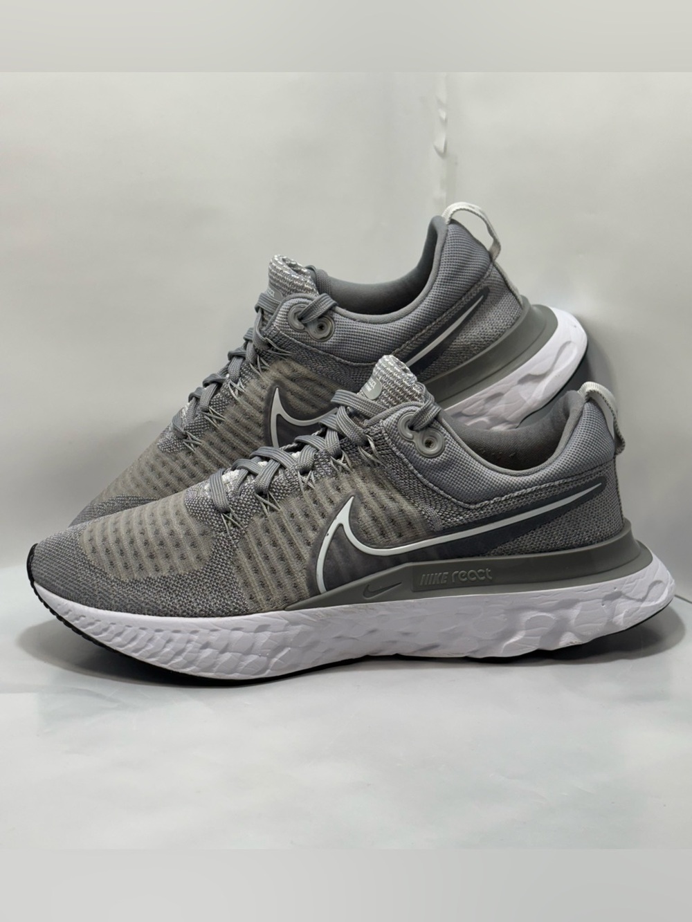 Nike React Infinity Run Flyknit Particle Grey Men's Size 9 Sneakers CT2357-001